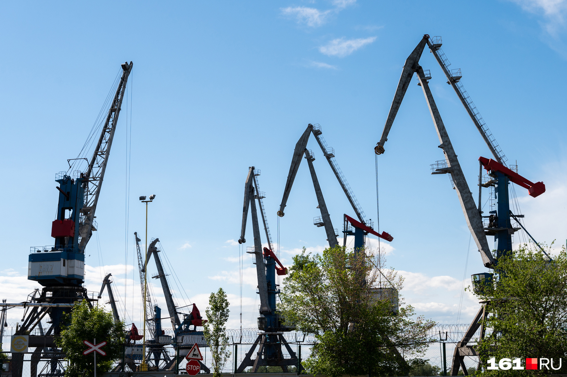 Исполинские стальные цапли Азовского порта