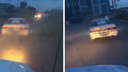 Погоня полицейских за пьяным водителем в Татарске попала на видео — машина врезалась в витрину магазина