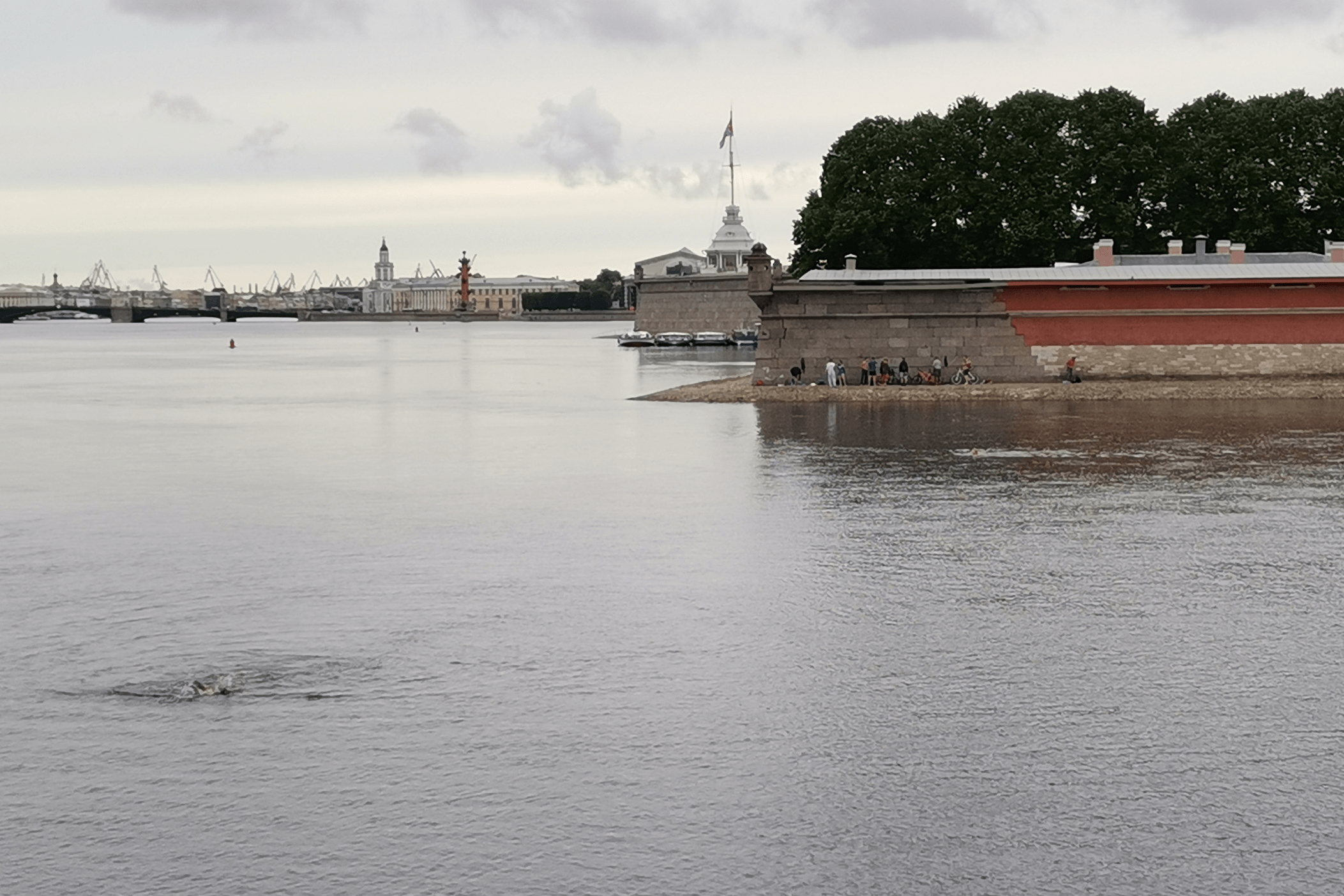 Мост на берегу Петропавловской