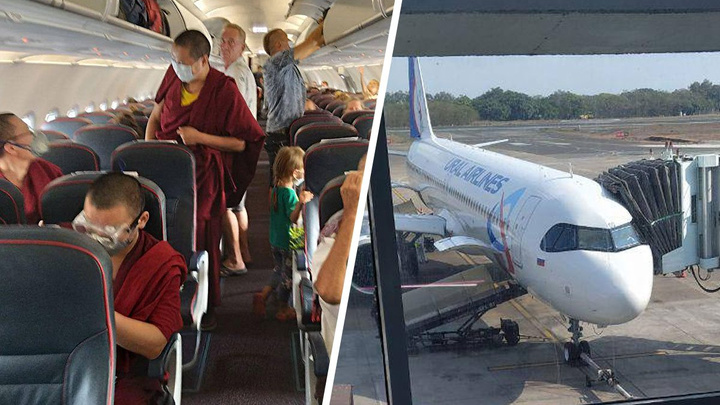 В Екатеринбург из Индии вылетел самолет с туристами и тибетскими монахами