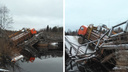 Жителей поселка в Шенкурском районе, где КАМАЗ разрушил мост, будут перевозить через реку на лодках