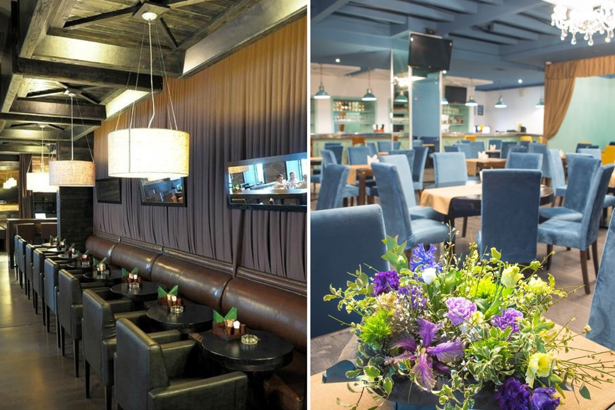 Ольга Романовская побывала в ресторане до его обновления (фото слева), два года спустя заведение серьезно изменилось (фото справа) 