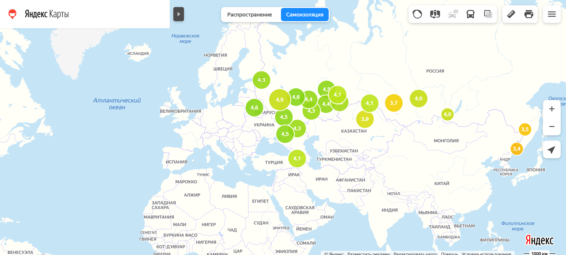 Карта выхода из самоизоляции