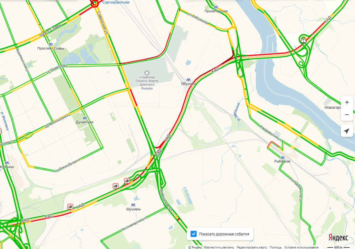 Пробки на каде спб сейчас карта онлайн