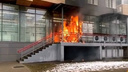 Пожар у популярного супермаркета: поджигатель попал на видео