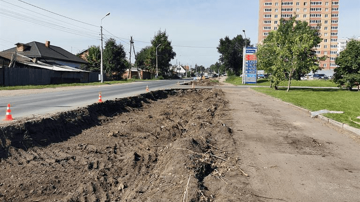 В Красноярске расширяют улицу Березина
