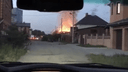 Утренний пожар, уничтоживший двухэтажный новосибирский коттедж, попал на видео