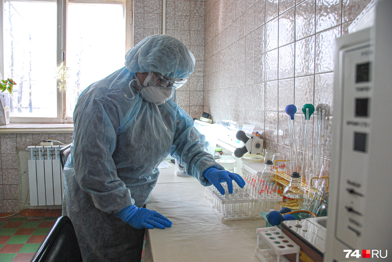 Лаборант Светлана работает с вирусными штаммами<br>