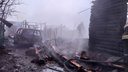 На пожаре под Новосибирском сгорели как минимум два человека — спасатели ищут пропавших людей