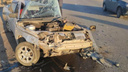 Оторвало капот и стекло: на трассе в Самарской области «десятка» протаранила две иномарки
