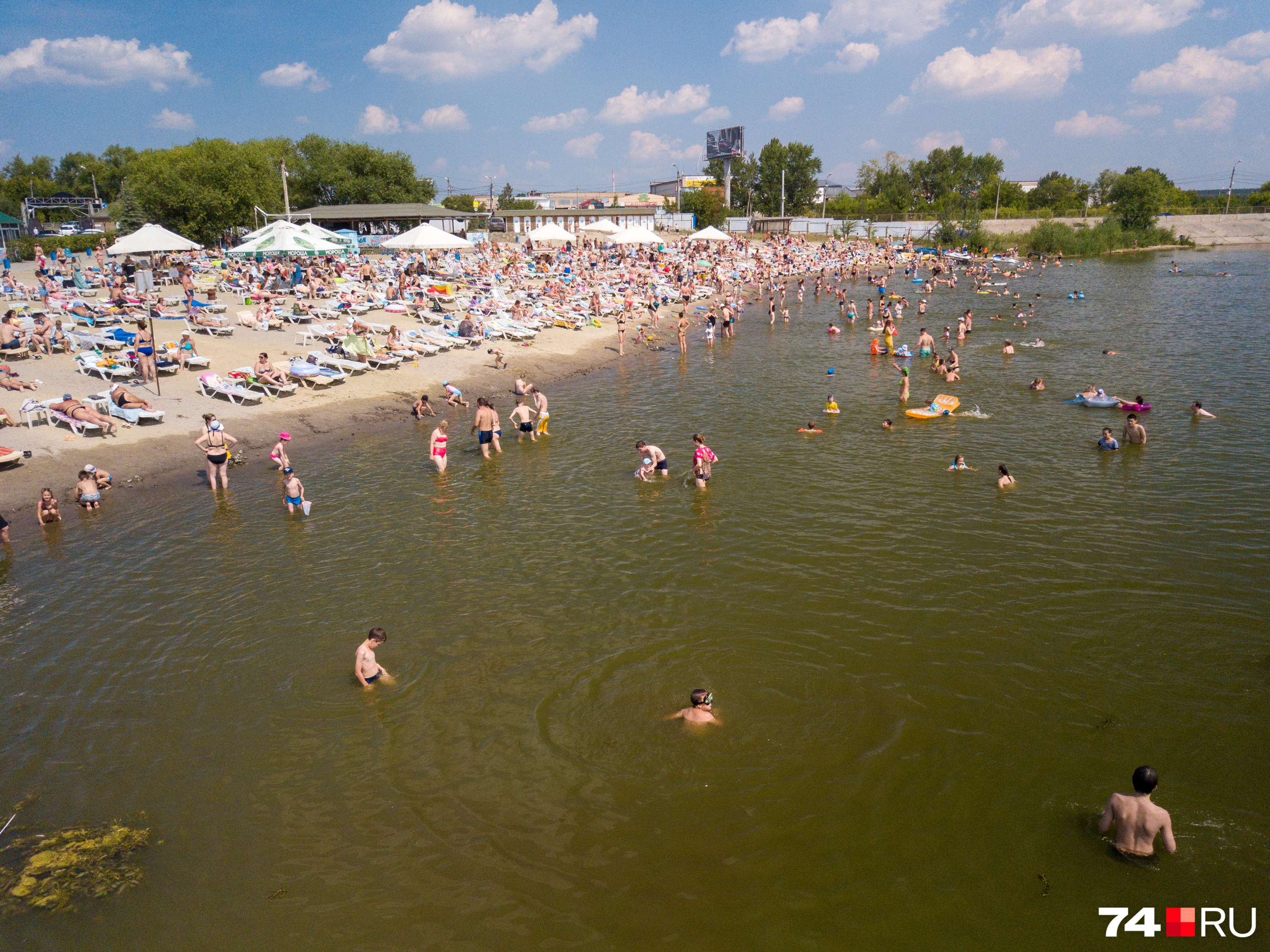 Не назовёшь кристально чистой и воду в Шершнёвском водохранилище (в остальных городских озёрах тоже) Не назовёшь кристально чистой и воду в Шершнёвском водохранилище (в остальных городских озёрах тоже)