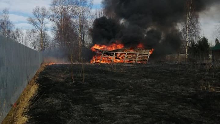 «Успели вытащить собаку»: в Гаврилов-Ямском районе спалили дом