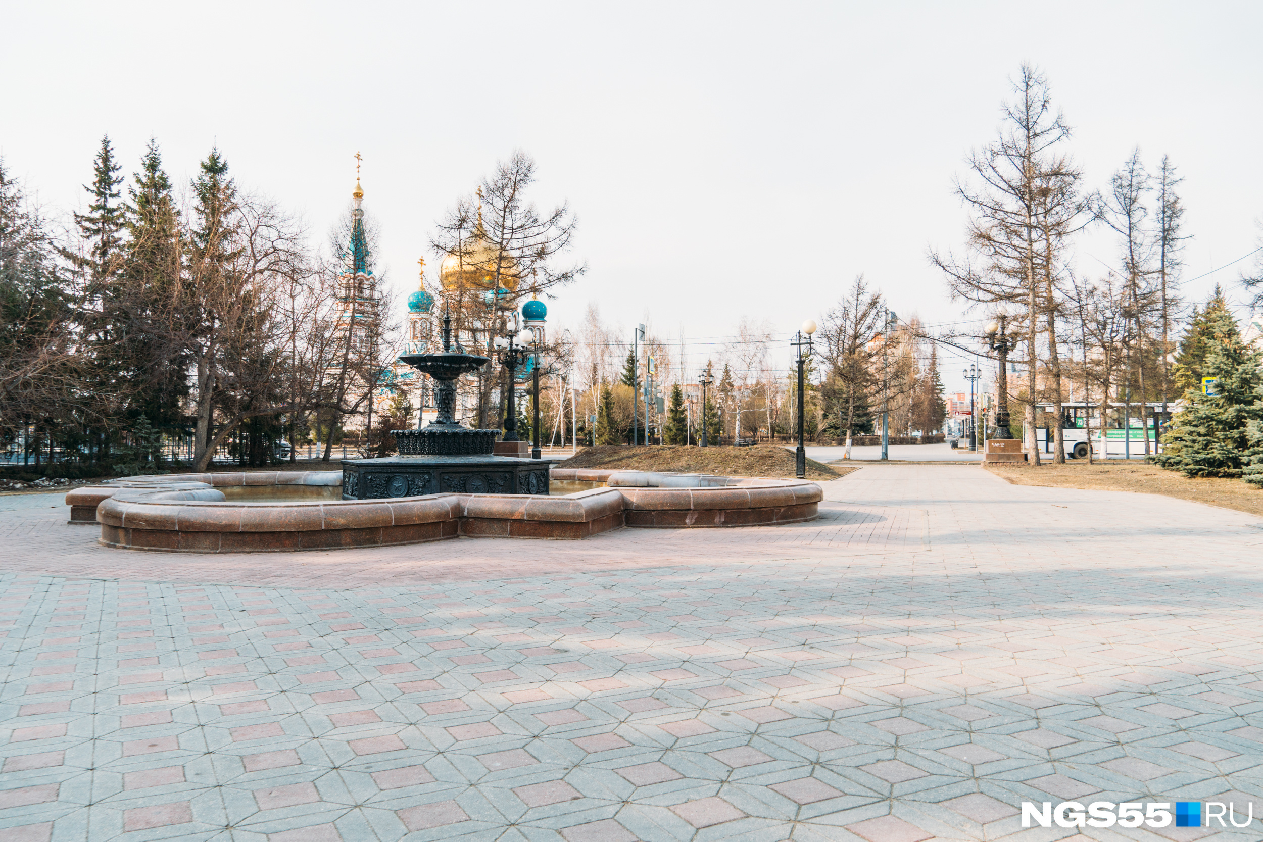 Омск без. Омск без людей.