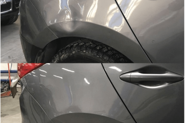 Восстановление геометрии заднего крыла на Hyundai IX35 без покраски (PDR-технология)