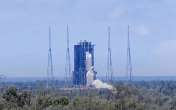 Запуск «Тяньвэнь-1». Кадр из видео в YouTube&nbsp;
