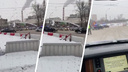 В Новосибирске ради проезда кортежа на несколько минут перекрыли и так загруженную площадь Энергетиков