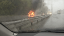 На Бердском шоссе вспыхнула грузовая «Газель»
