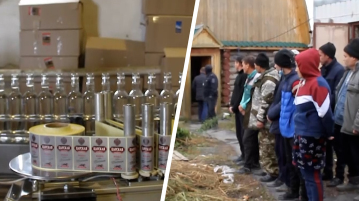 Большой цех по производству палёного алкоголя накрыли в Челябинской области