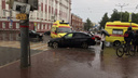 В центре Перми сотрудник скорой помощи пострадал в ДТП