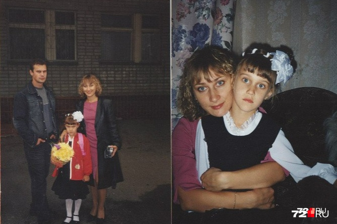 Маленькая Аня Анисимова с мамой и папой. В ноябре этого года девочке должно исполниться 22 года