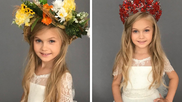 Пятилетняя малышка из Красноярска признана самой красивой сразу в двух конкурсах красоты