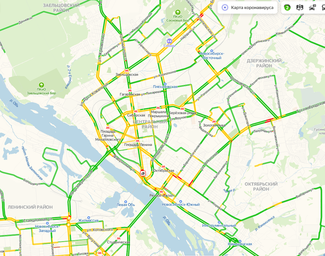 2 гис новосибирск онлайн карта пробки