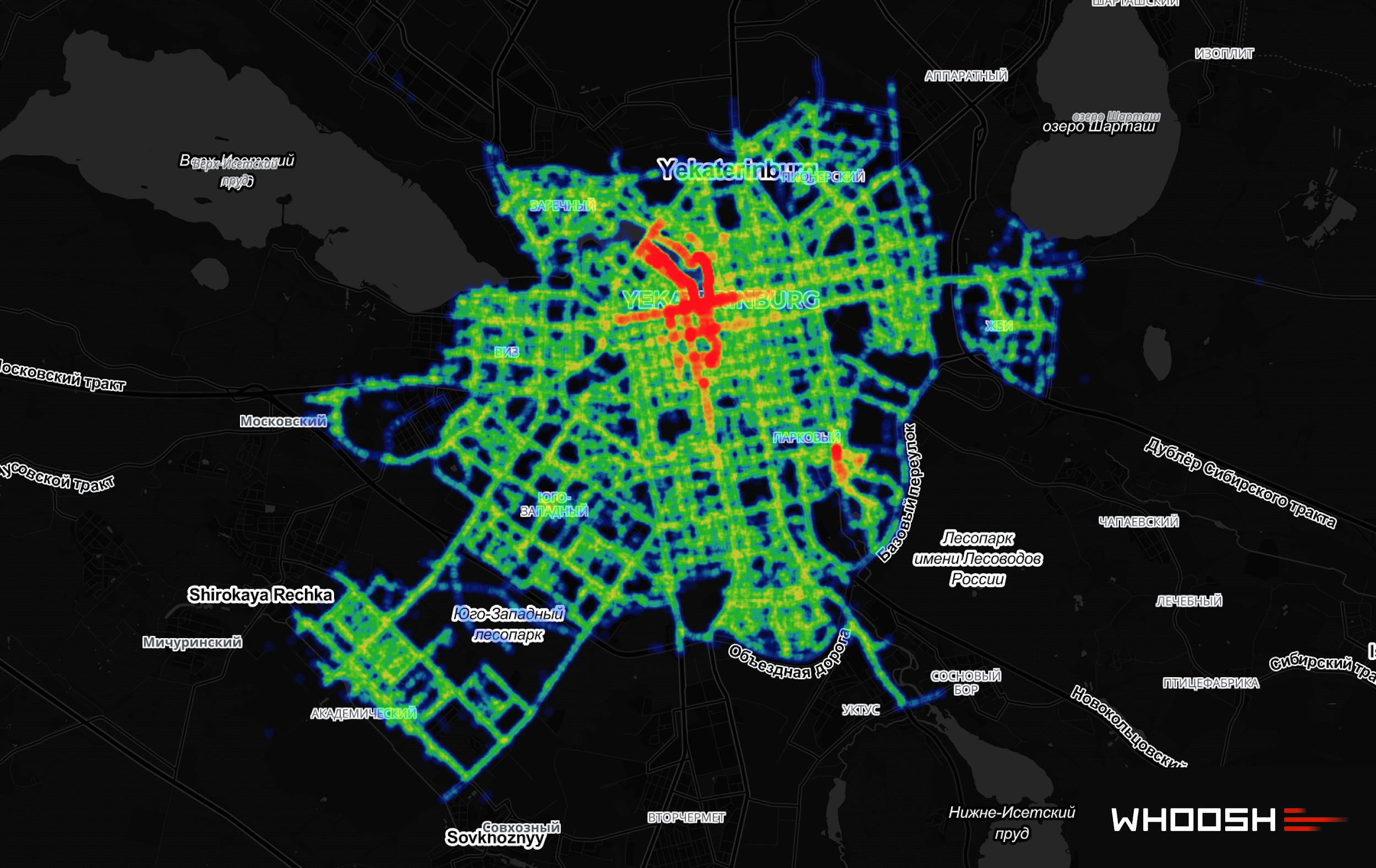 Карта парковок whoosh москва