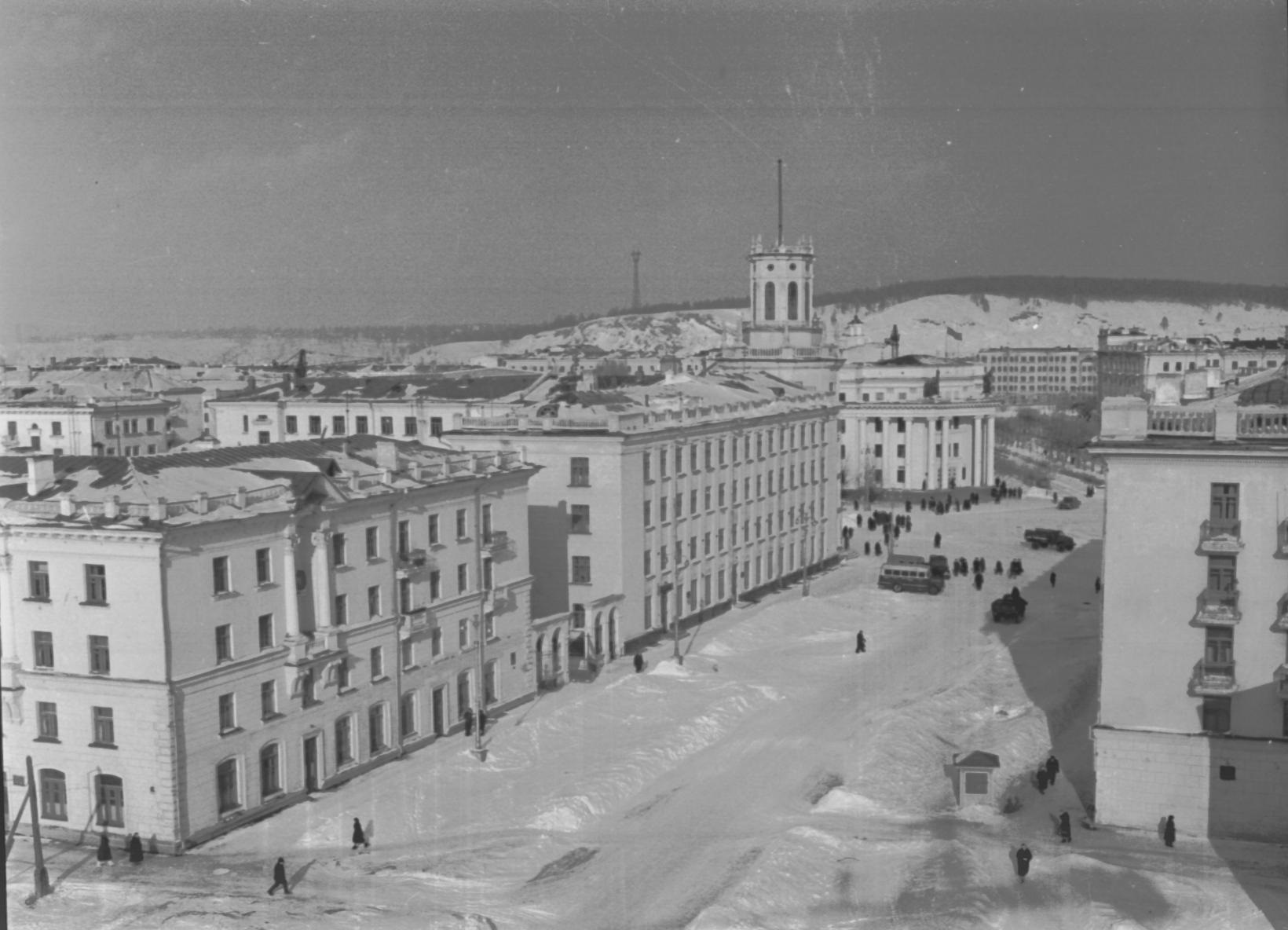 Конец 1950-х–начало 1960-х, Кемерово. Вид на площадь Советов и площадь Пушкина