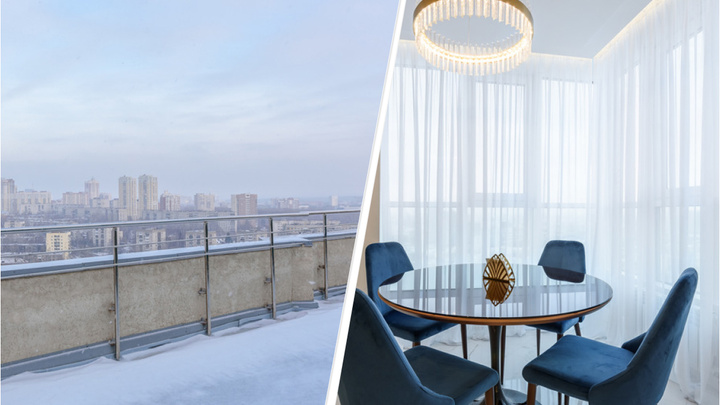 В Екатеринбурге продают двухэтажную квартиру со смотровой площадкой и комнатами неправильной формы