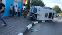 В Батайске столкнулись полицейская «Газель» и легковушка