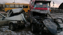 На новосибирской трассе столкнулись два ВАЗа — один из водителей погиб