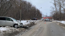 Водитель «Инфинити» попал в ДТП на встречной полосе в Новосибирске и скрылся после аварии