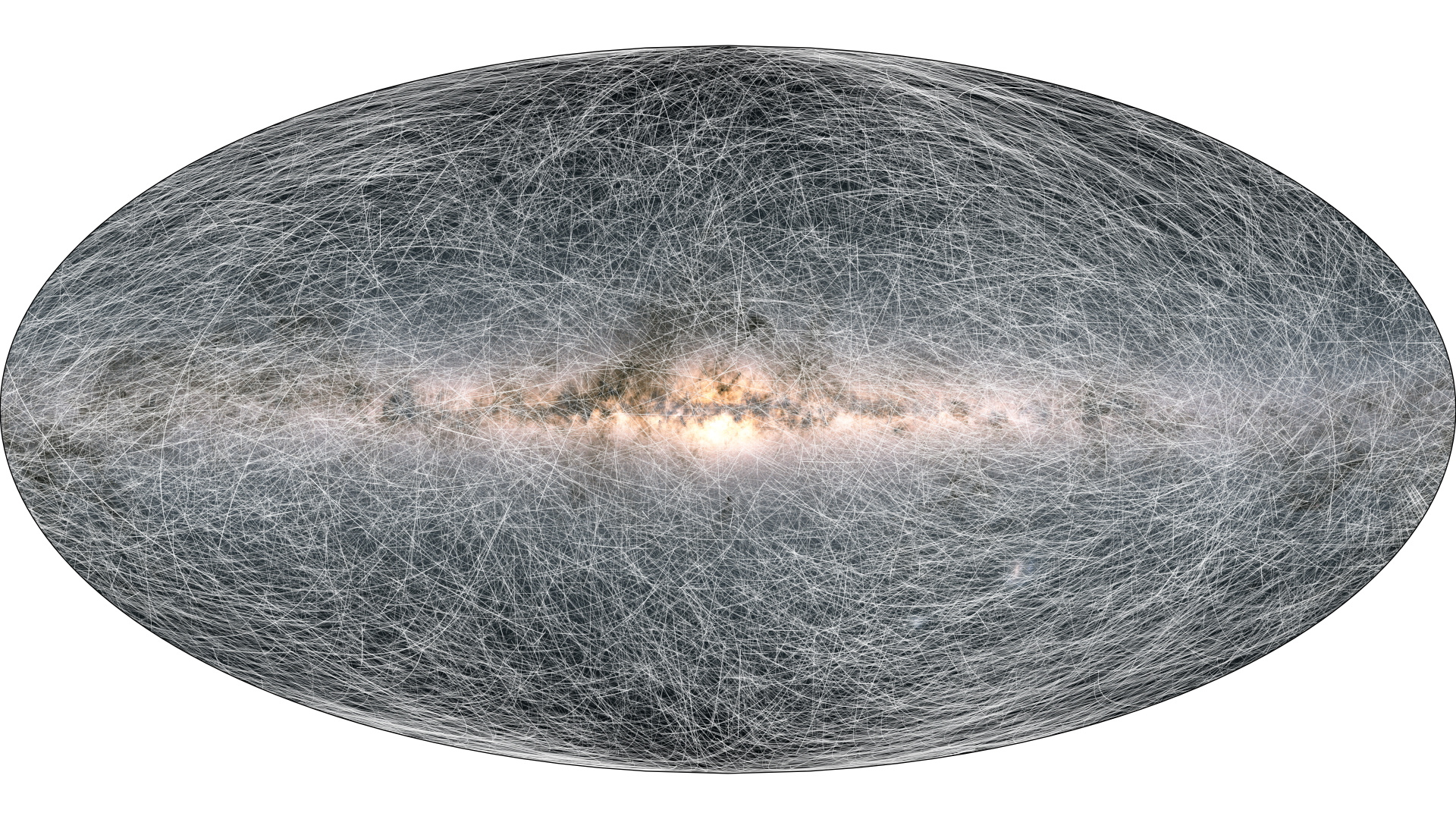 Кадр из анимации, показывающей «правильное движение» звезд, которое Gaia измеряет с возрастающей точностью