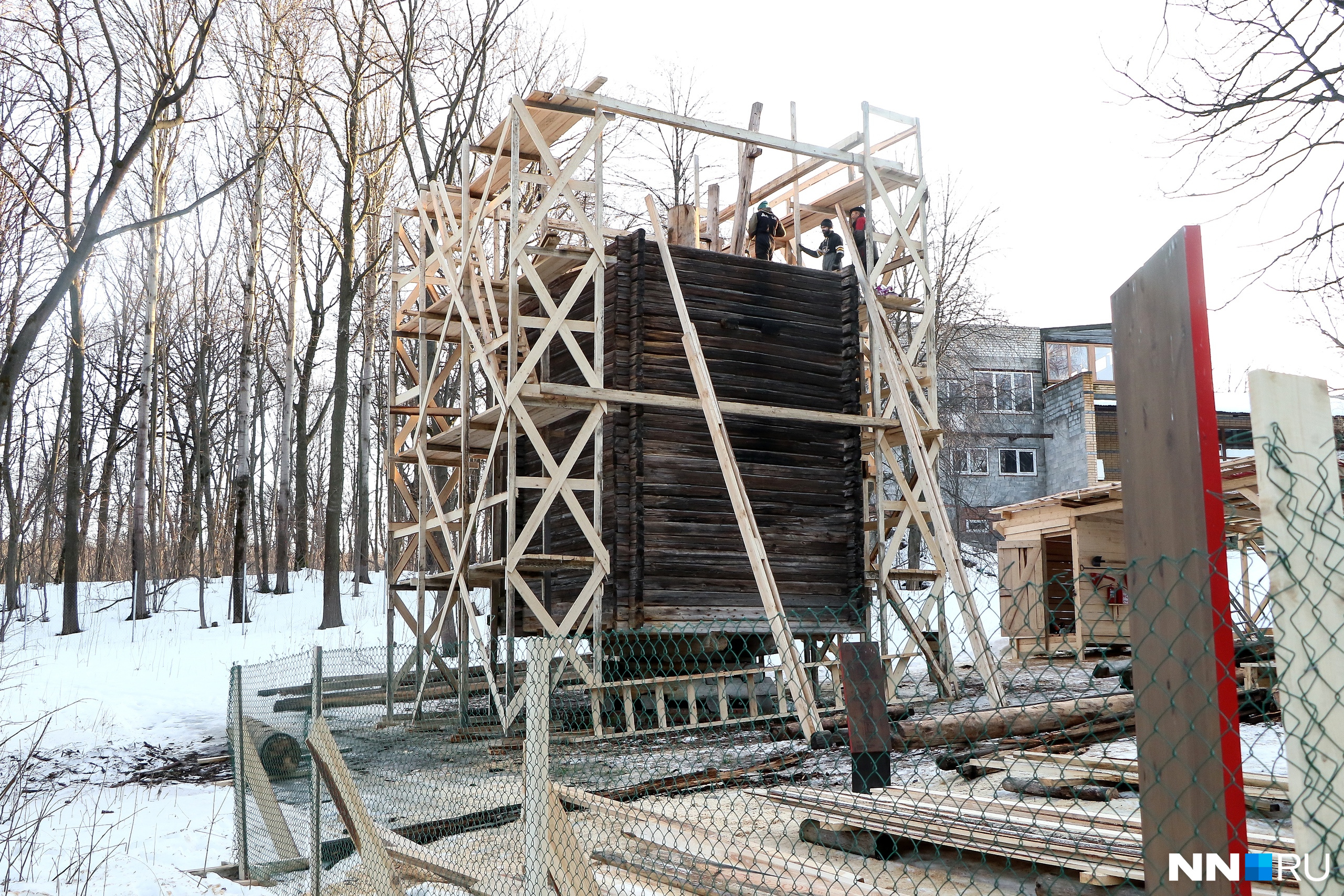 Мельница толчея-столбовка конца XIX века была привезена из деревни Петухово Городецкого района