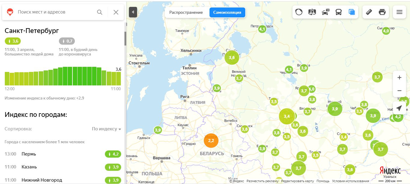 Данные на 11:00. Скриншот из&nbsp;<a href="https://yandex.ru/maps/covid19/isolation" class="_">yandex.ru/maps/covid19/isolation</a>