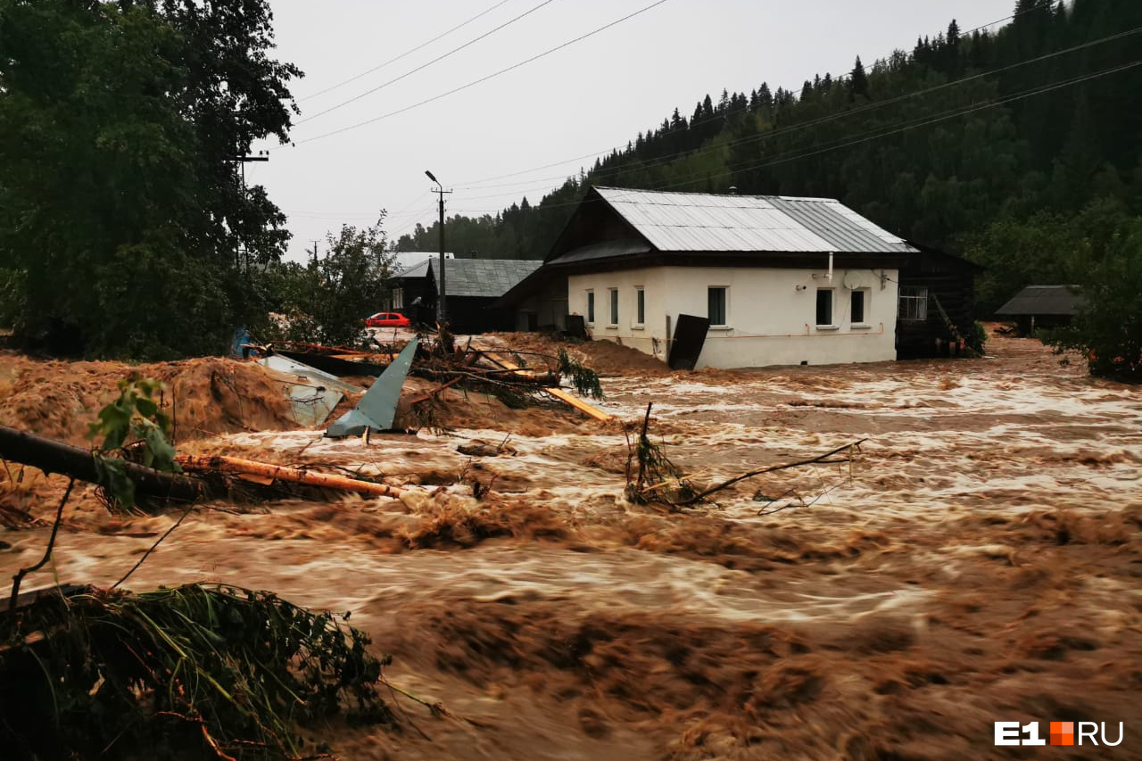 Наводнение нижние Серги 20.07.2020