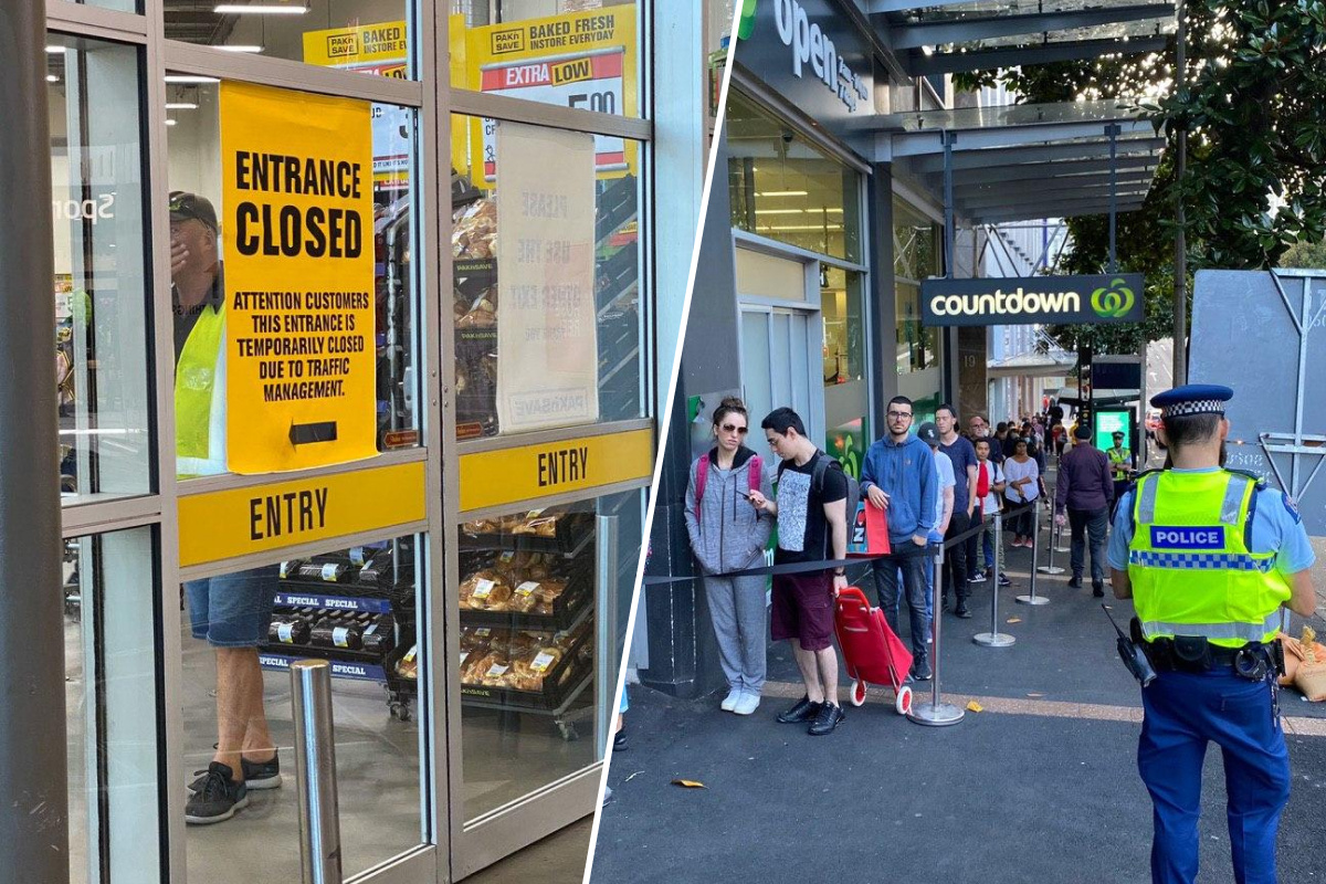 В магазины Новой Зеландии пускают небольшими группами, хотя на улице всё равно никто не следит за соблюдением дистанции
