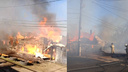 «Ветер разносил огонь»: фото и видео с места пожара за железнодорожным вокзалом Самары
