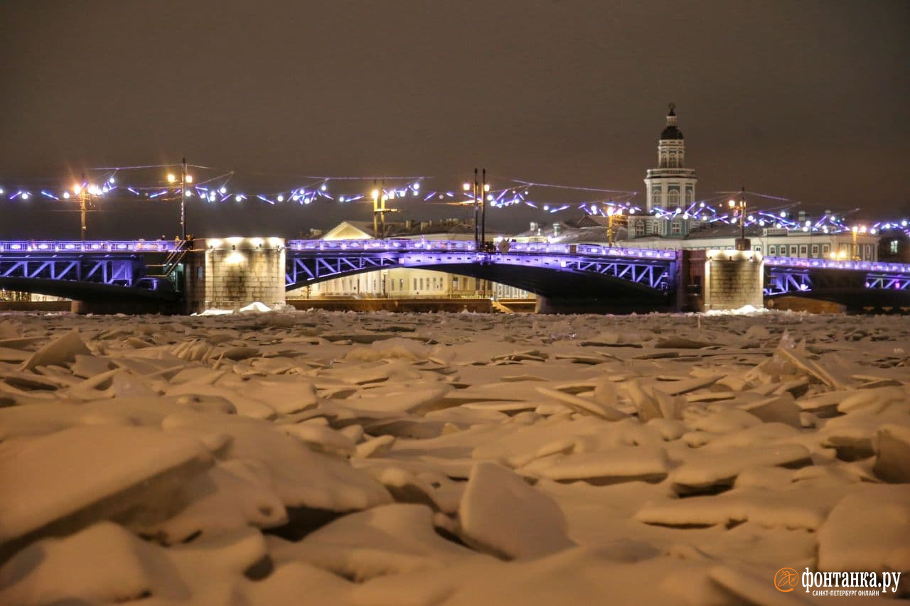 Мосты петербурга зимой