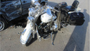 В Кургане мотоцикл столкнулся в ВАЗом