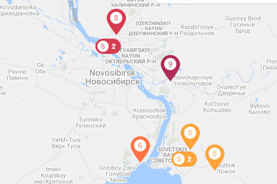 Ближе к центру Новосибирска в воздухе фиксируется большое количество вредных примесей
