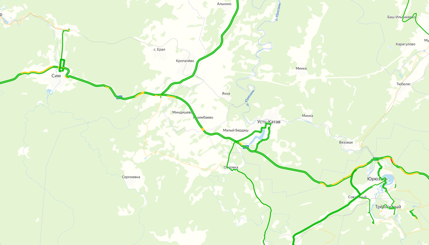 Трасса м5 уфа челябинск пробки сегодня. Трасса м5 под Юрюзанью пробки. Пробки на 107 трассе сейчас. Трасса м5 поворот на Юрюзань, какой километр.