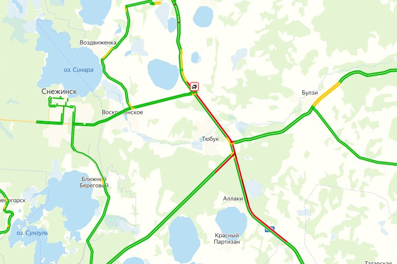 Карта пробок м5 онлайн