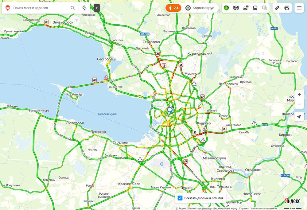 Зеленоград пробки сейчас онлайн карта смотреть