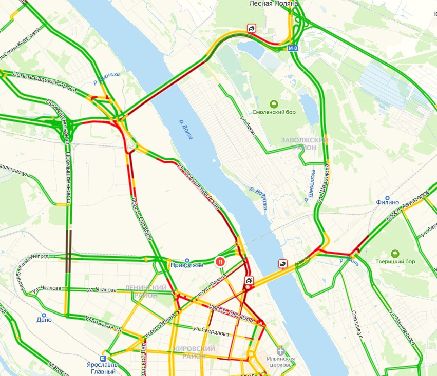 Пробки тамбов сейчас. Пробки Ярославль сейчас. Карта пробок Ярославль. Пробки Ярославль Костромское.