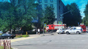 В центре Ярославля из-за пожара перекрыли дорогу