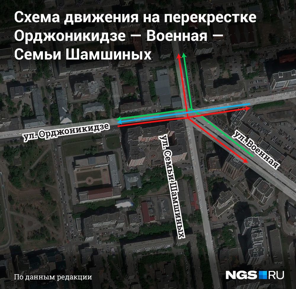 Новосибирск пересечение Шамшиных и военной улице. Военная часть в Новосибирске возле Ауры. Глупые перекрестки.