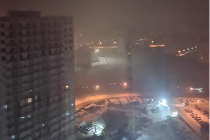 Вид с 23-го этажа на улице Петухова