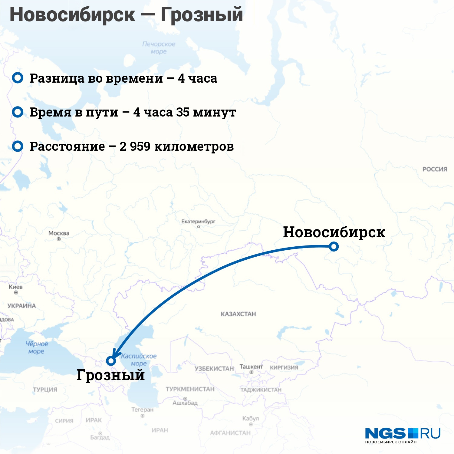 Первый прямой рейс между Новосибирском и Грозным был запущен 13 июля <br>
