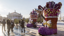 На площади Павших Борцов заканчивают монтаж главной новогодней сцены